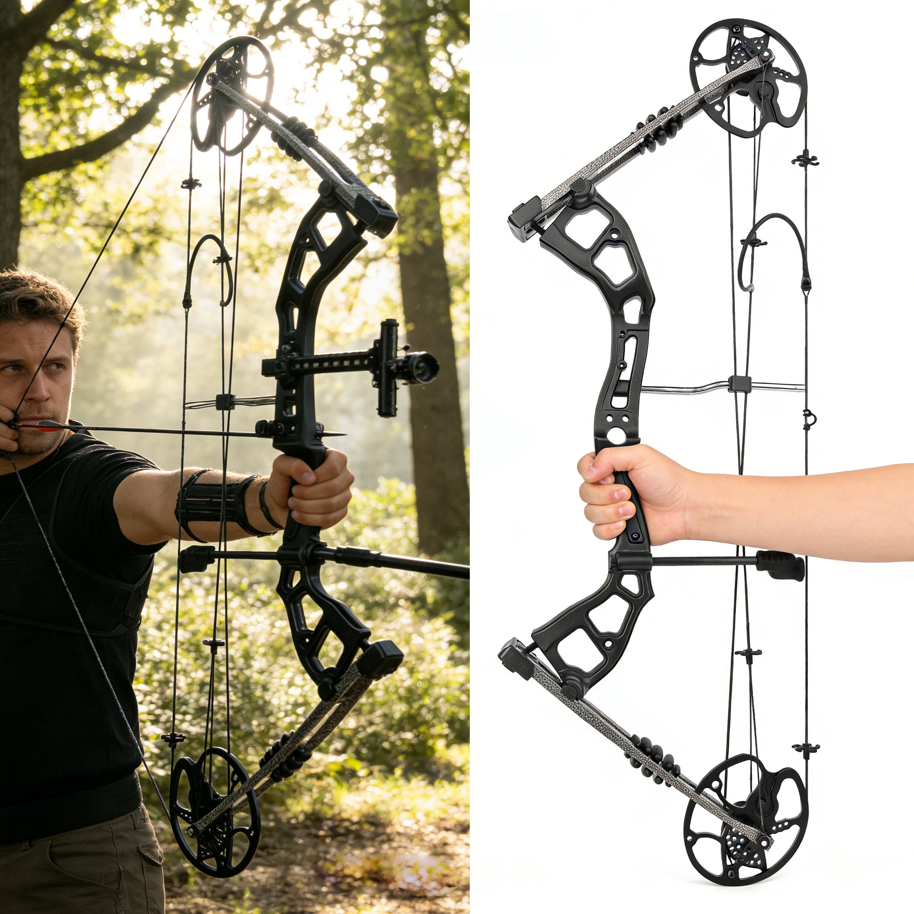 0-70lbs Compound Bow Set Adult Shooting Target Archery