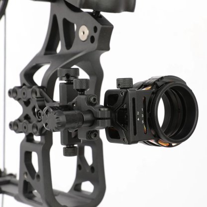 Topoint Archery TX1550 Compound Bow Sight – CNC Aluminum, 0.019" Pin, 1/2/3-Axis Adjustable with Optional Lens