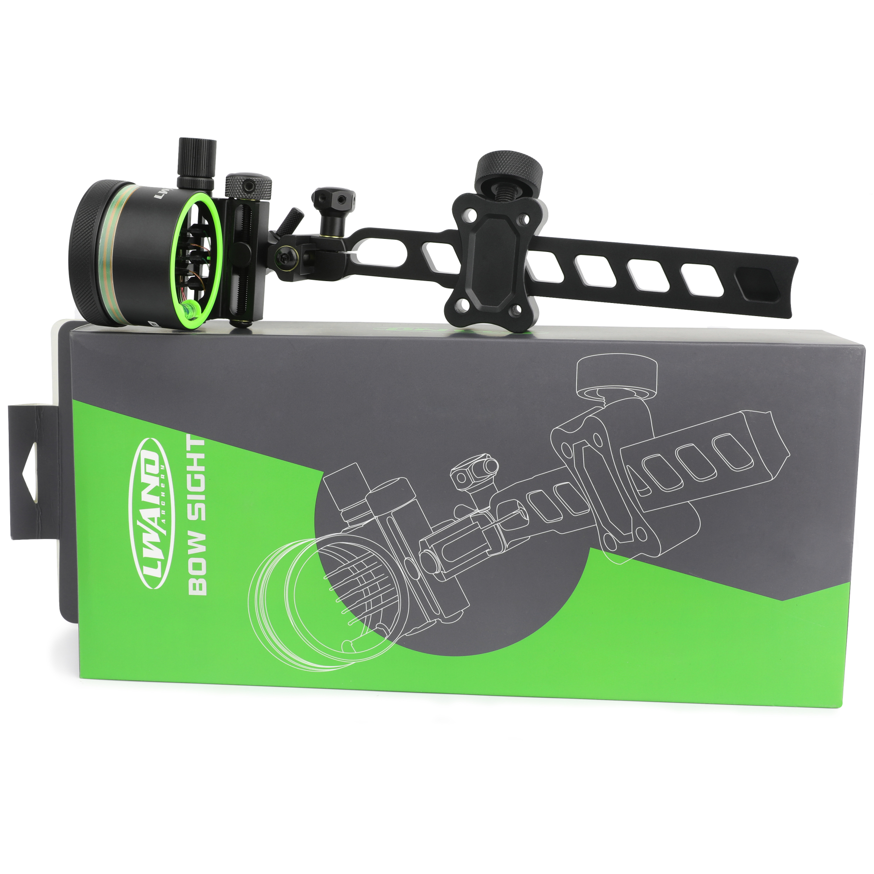 Compound Bow Sight, Right-Handed, CNC Alloy, 0.019" Fiber Optic, Micro-Adjustable