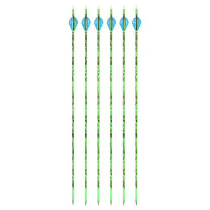 AME ARCHERY 500 Spine Camo Mixed Carbon Arrows with 2" Rubber Vanes (12pcs)