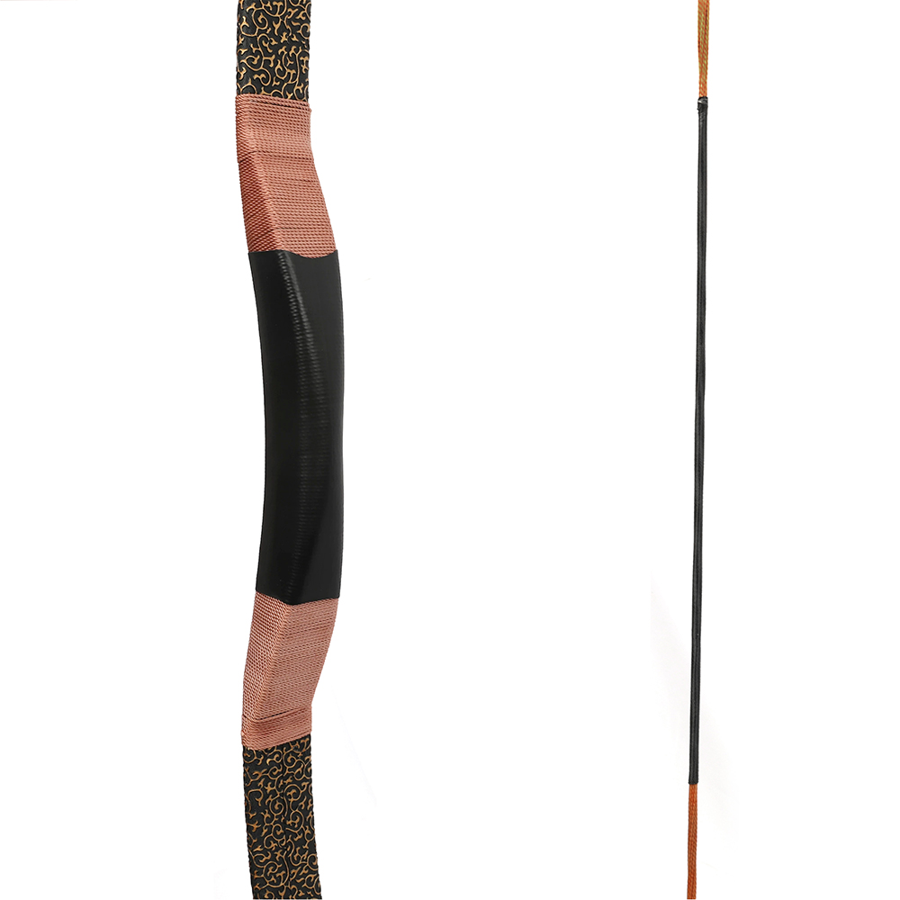 AME ARCHERY 100LBS Vintage Dragon Claw Pattern Traditional Bow