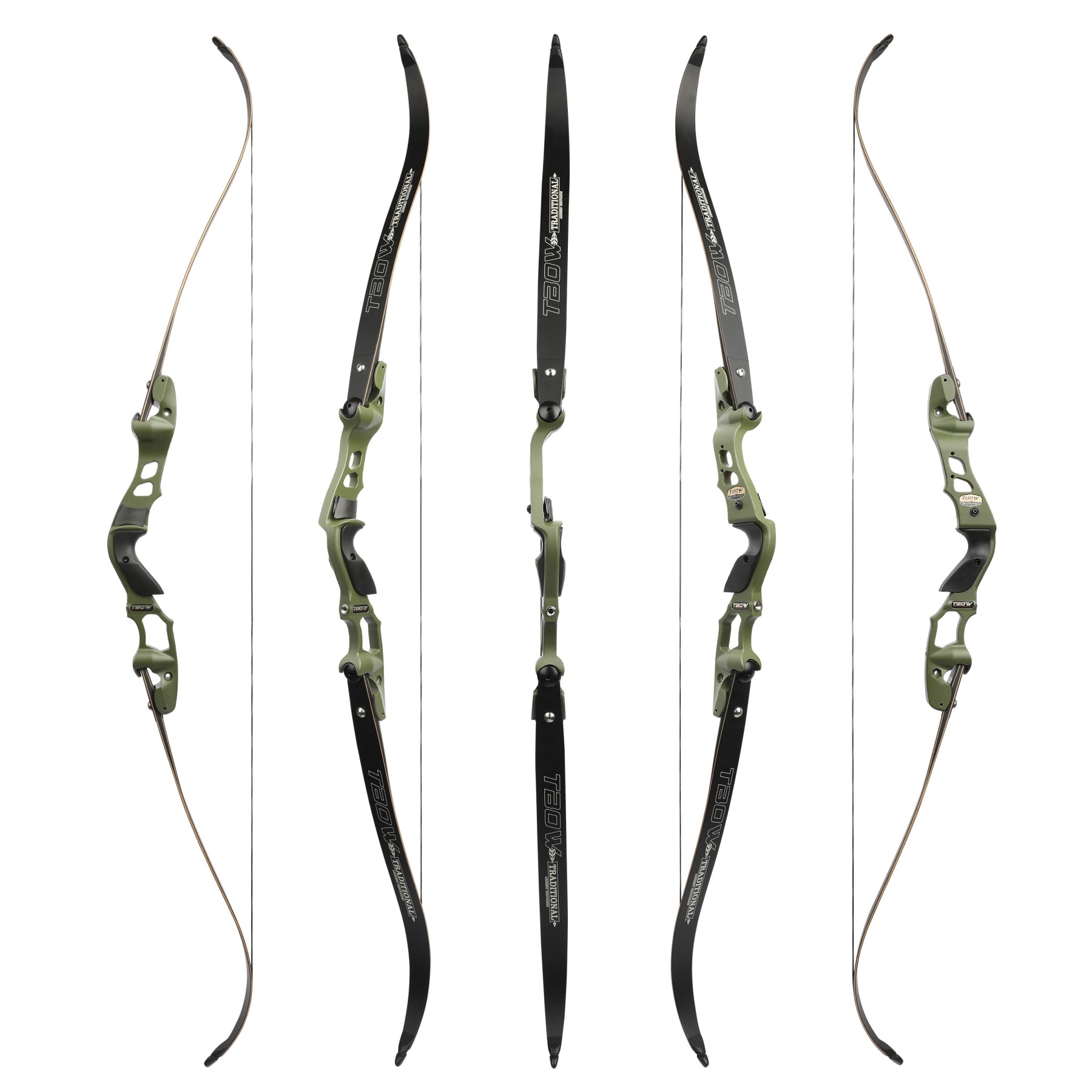 TBOW 62" ILF Recurve Bow Hunting Set 25-60lbs
