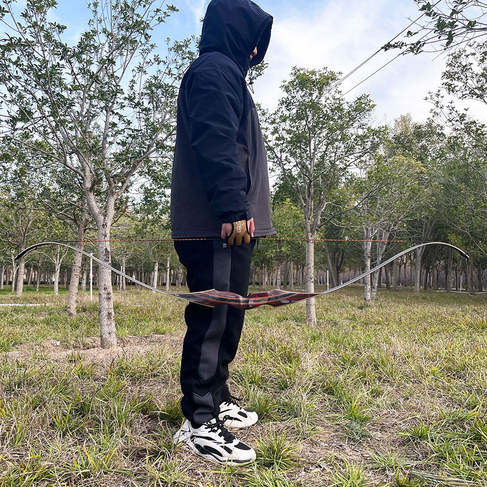 64" Traditional Recurve Bow Set 30-60lbs Archery Longbow