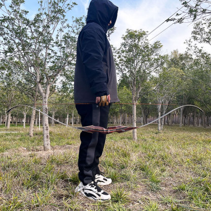 64" Traditional Recurve Bow Set 30-60lbs Archery Longbow