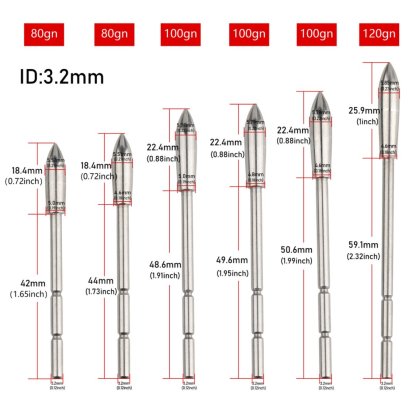 AME ARCHERY 3.2mm Stainless Steel Arrowheads(12pcs)