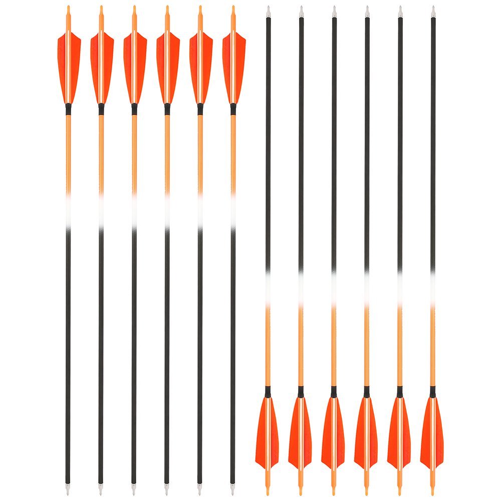 AME ARCHERY Orange Mixed Carbon Arrows – Spine 500 (12pcs)
