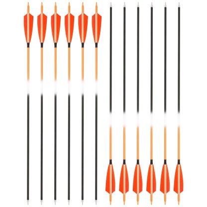  AME ARCHERY Orange Mixed Carbon Arrows – Spine 500 (12pcs)