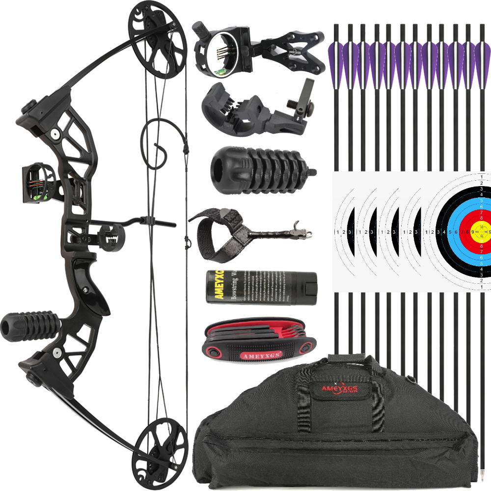 AME ARCHERY Entry-Level 38-70LBS Compound Bow Kit