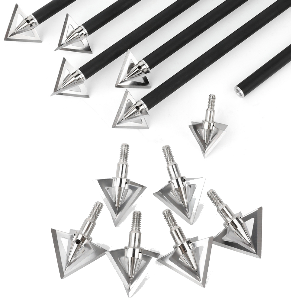 AME ARCHERY Cross Star 4-Blade Hunting Broadhead (12pcs)