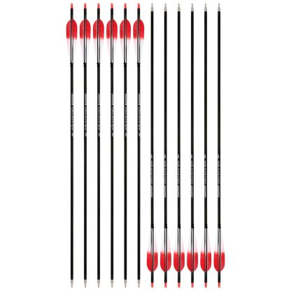AME ARCHERY 5-Inch Dye Feather Carbon Arrows(12pcs)