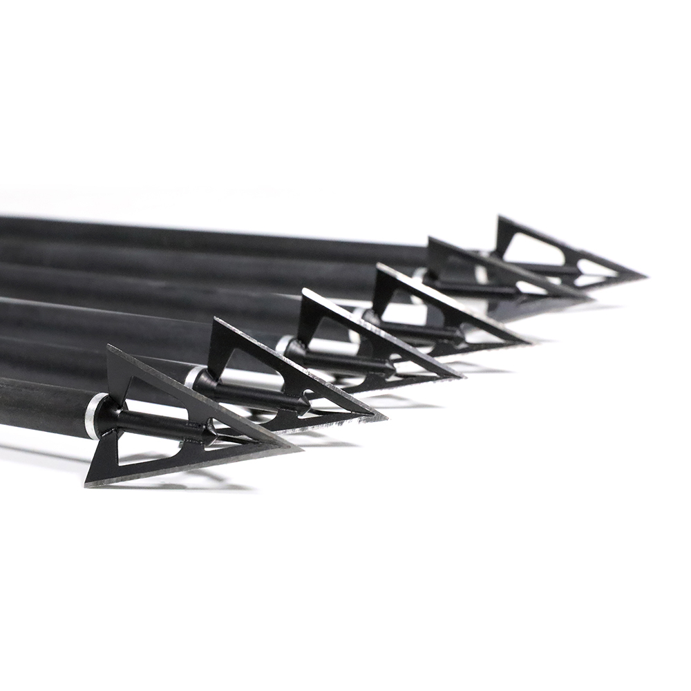 Black Widow Gen 2 Stainless Steel Arrow Broadhead Heavy-Duty for Hunting Arrows(12pcs)