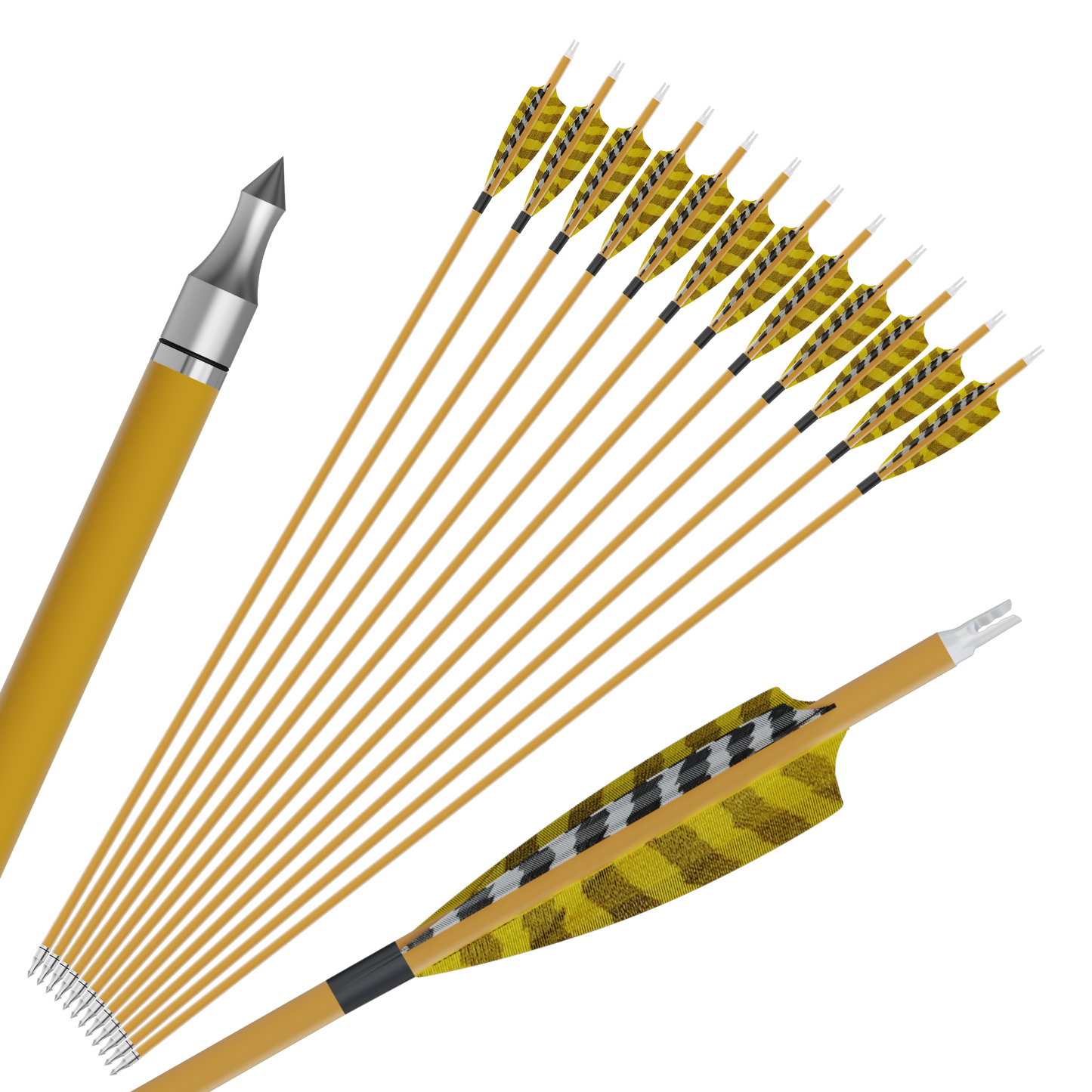 AME Pure Carbon Arrows Traditional Archery Hunting Season 6/12x