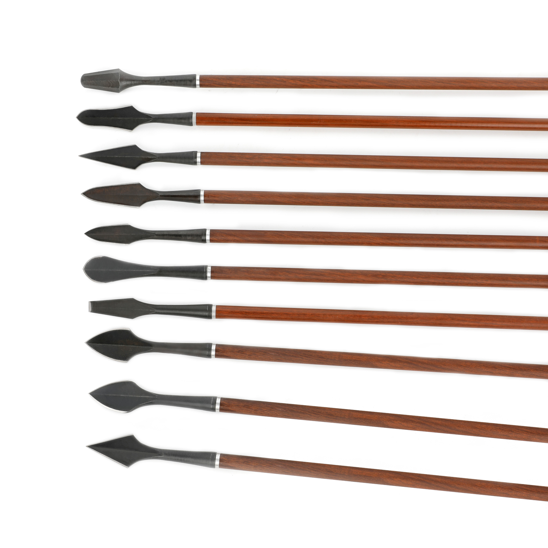 Black Steel Screw-In Points, 6pcs Set, High-Performance Archery Tips for Bow Hunting