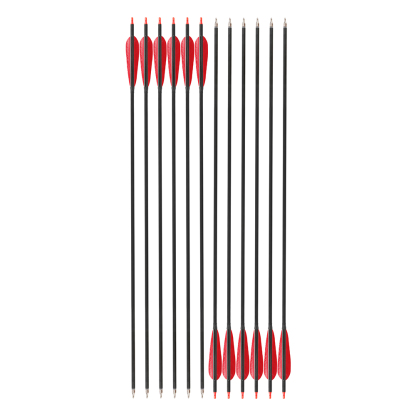 AME Archery 33inch 500-Spine Hybrid Carbon Arrows for Long Bow Hunting(12pcs)