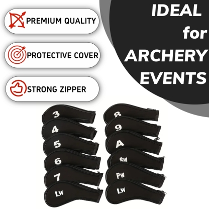  12X Golf Club Cover Set Driver Head Cover Long Neck Design