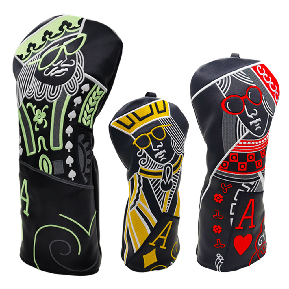 Golf Club Headcovers Driver Fairway Woods PU Waterproof Push Rod