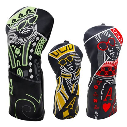 Golf Club Headcovers Driver Fairway Woods PU Waterproof Push Rod