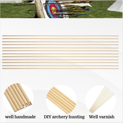 Traditional Wooden Arrow Shaft Handmade OD8MM-9MM DIY Hunting Shoot
