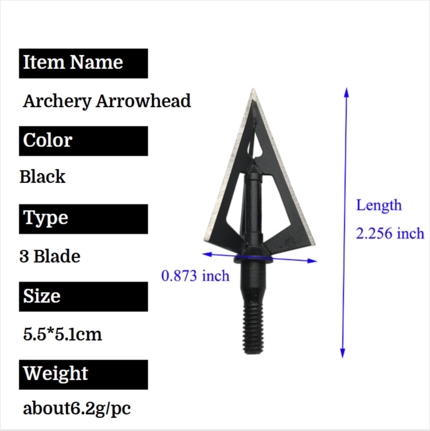 100 Grain Broadheads Stainless Steel Hunting Arrow Tips