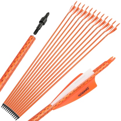 30" Carbon Arrows SP500 Rubber Vanes 100Grain Tips Archery Hunting