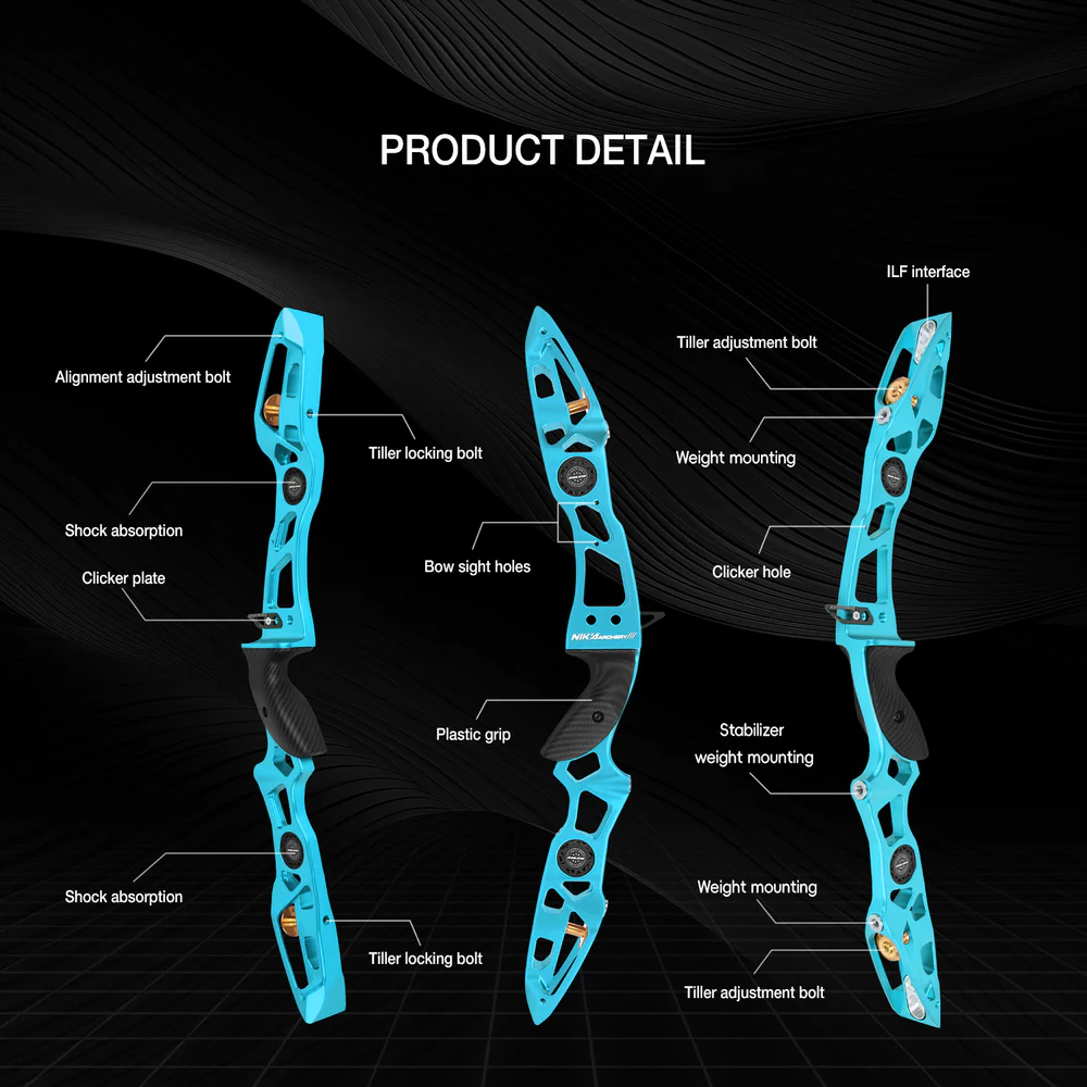 ET-13B RH ILF 23inch Recurve Bow Risers for Right Hand Left Hand