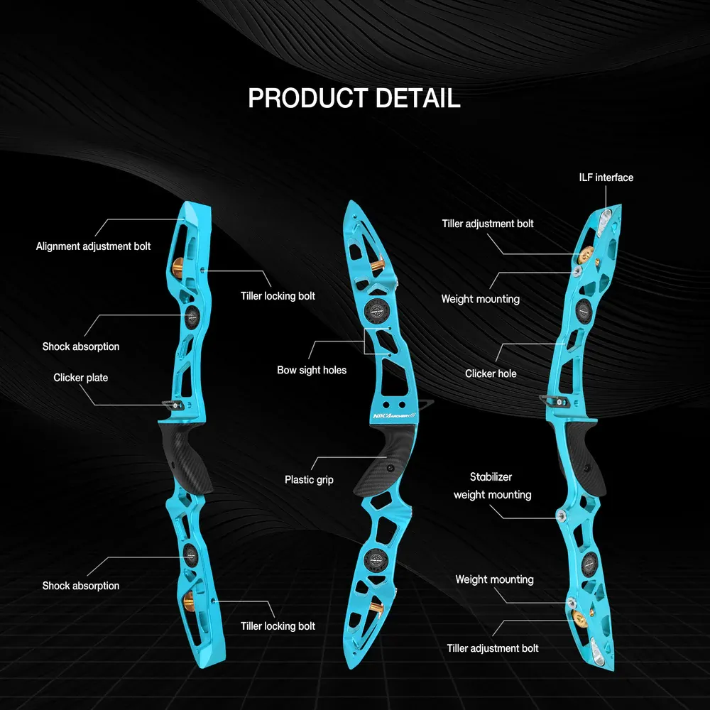ET-13B RH ILF 23inch Recurve Bow Risers for Right Hand Left Hand