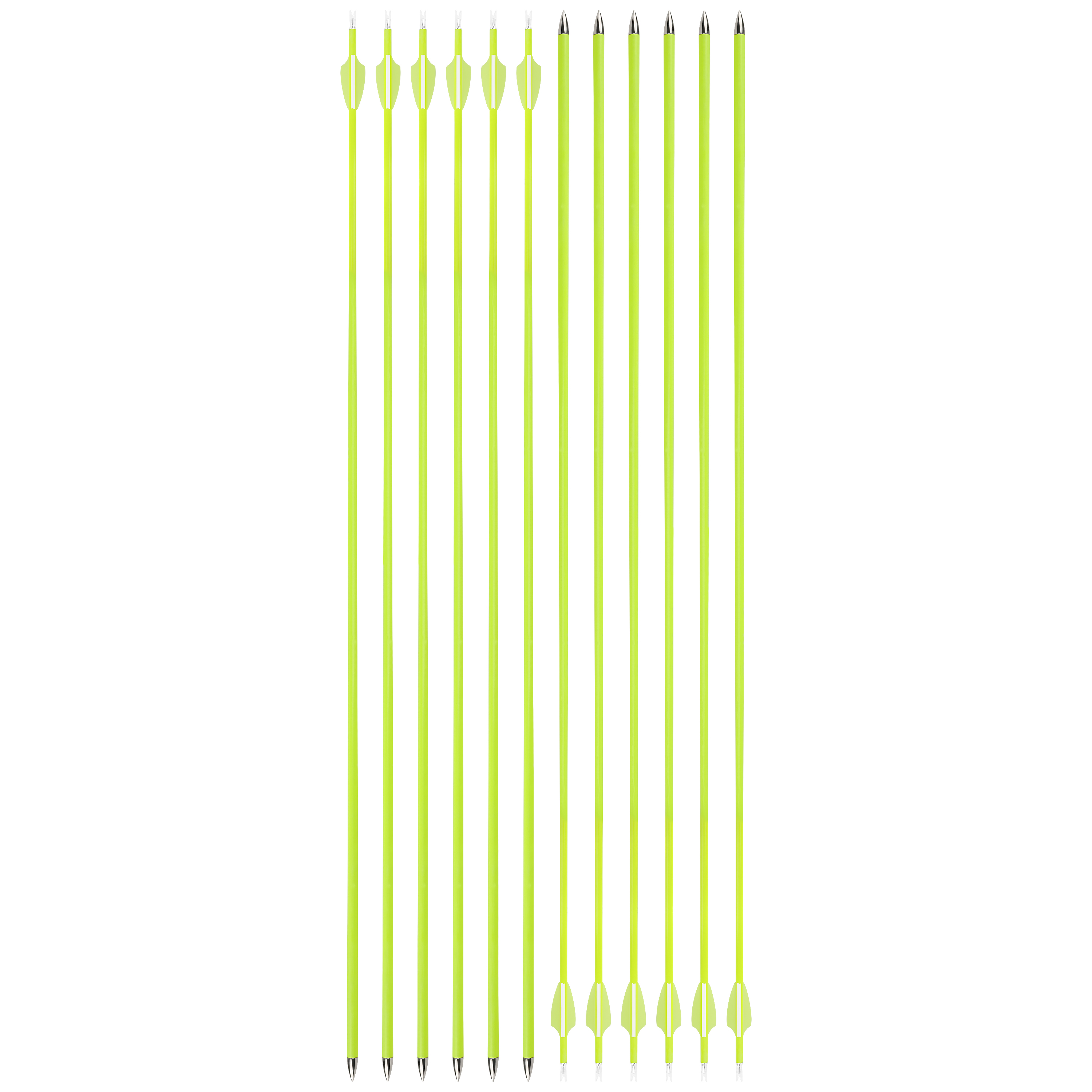 1500 Spine Mixed Carbon Arrows 30" with Yellow Fletching 12-Pack