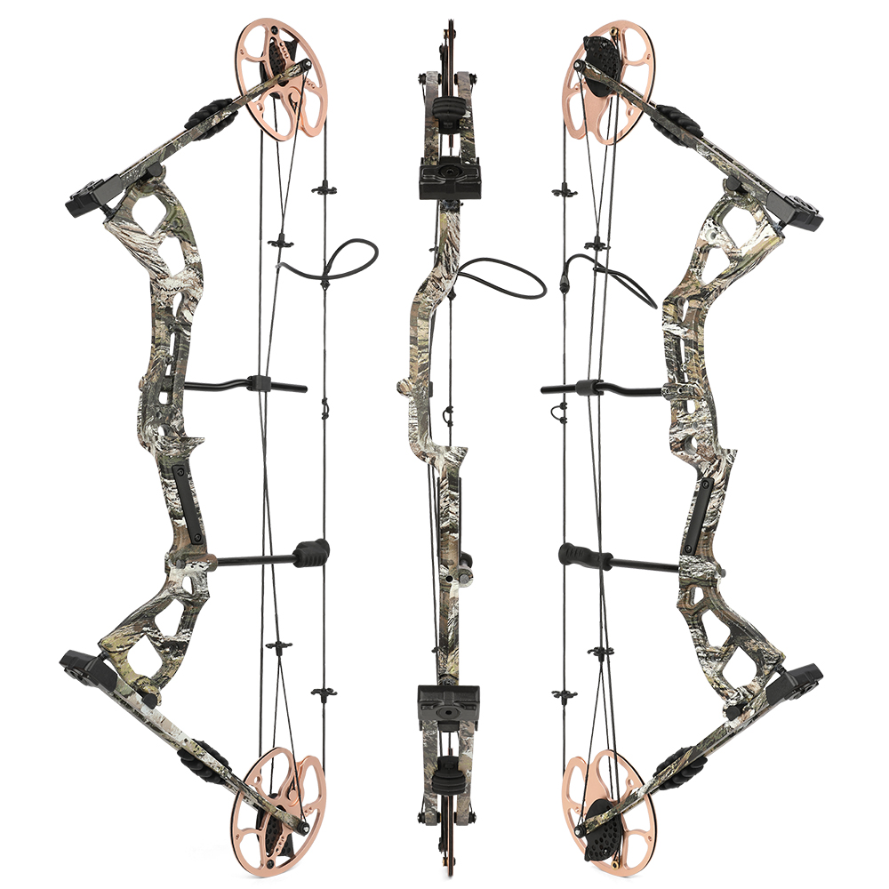 Junxing M193 Compound Bow Set – 70lbs Adjustable Camo Hunting Bow