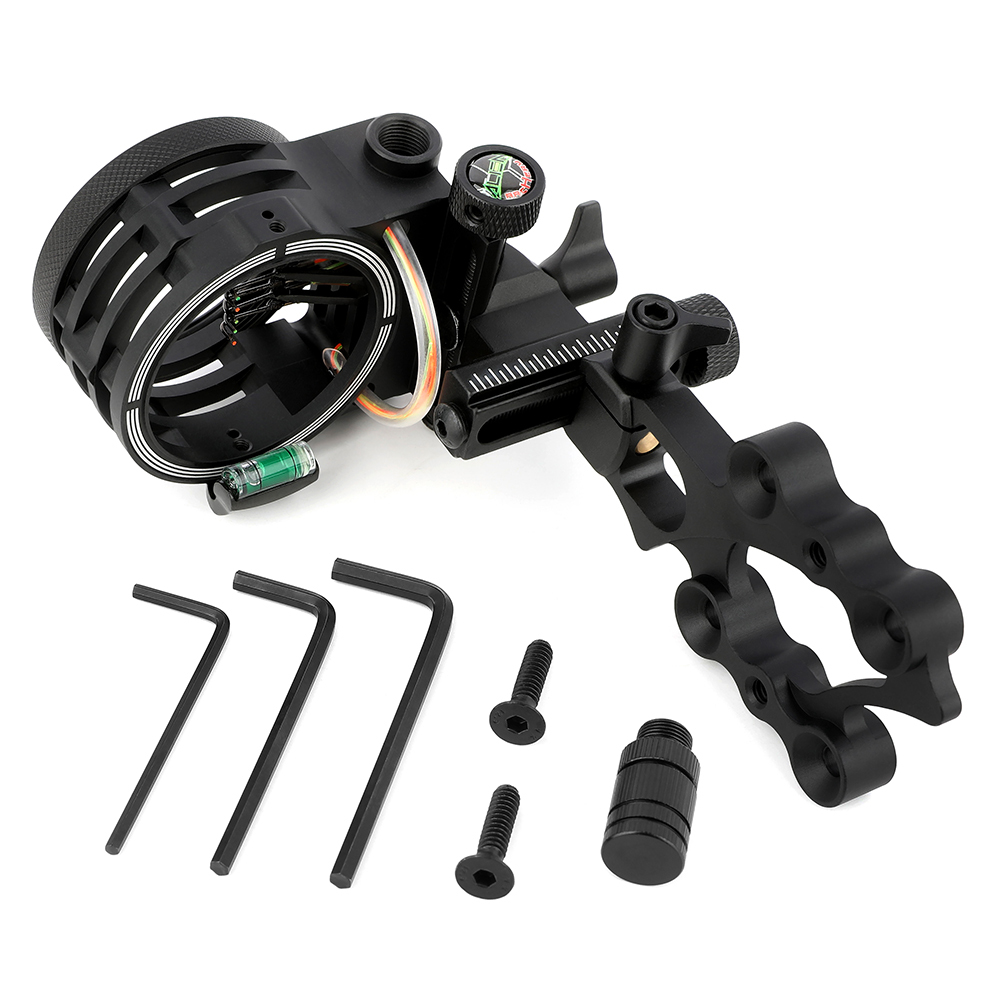 AME ARCHERY Alien 5-Pin Bow Sight - CNC Machined, Multi-Fine-Tuning, Short Version