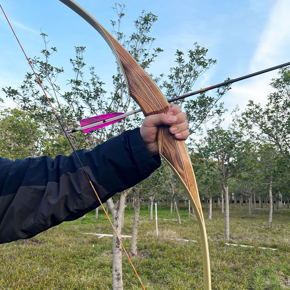 Traditional Recurve Bow Set 30-60lbs Archery Hunting Longbow 