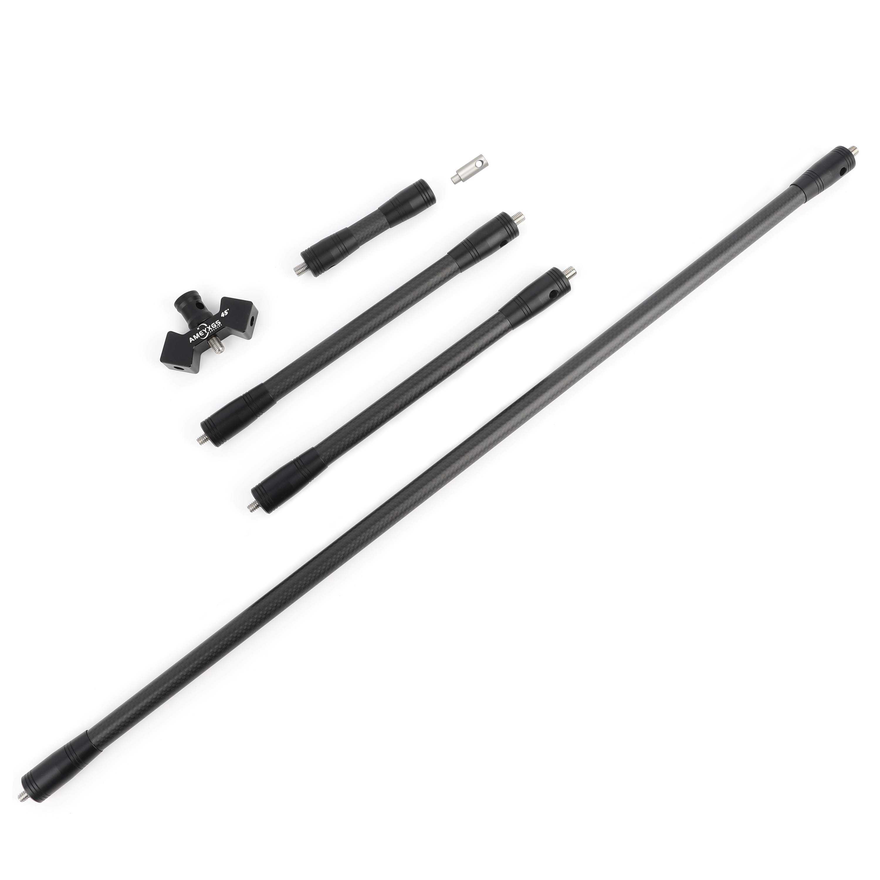 Archery Carbon Stabilizer Balance Bar 28inch 45° Kit for Bow Target 