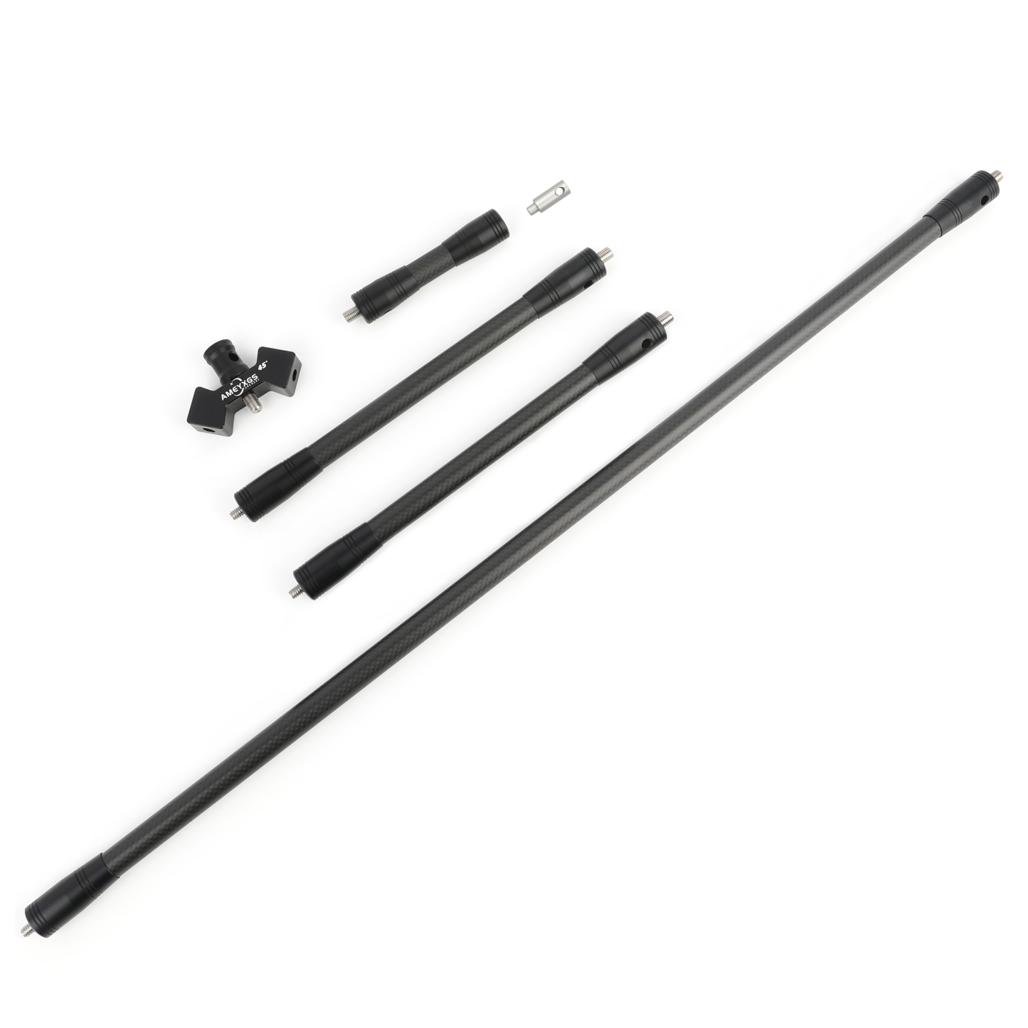 Archery Carbon Stabilizer Balance Bar 28inch 45° Kit for Bow Target 