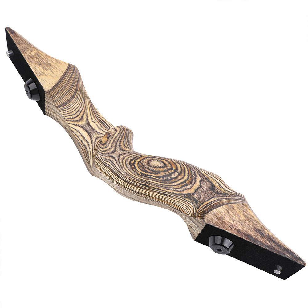 BLACK HUNTER Takedown Recurve Bow – 60", 20–60lbs, Transparent Fiberglass Bamboo Core, Techwood Riser