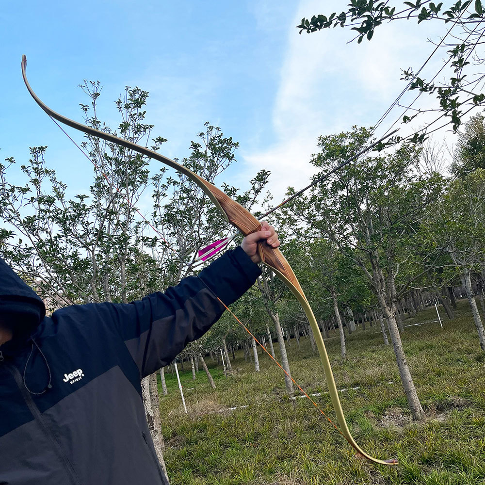 Traditional Recurve Bow Set 30-60lbs Archery Hunting Longbow 