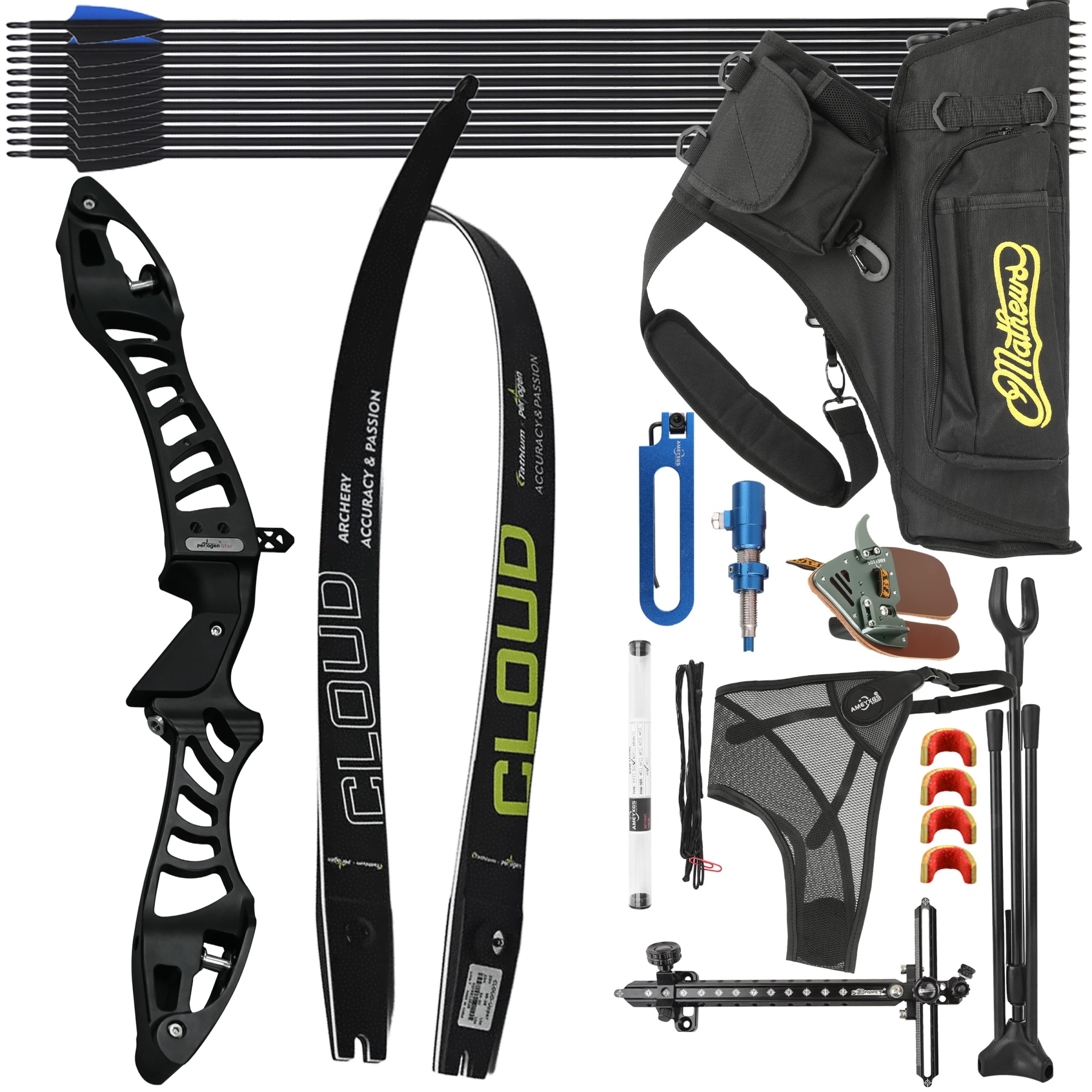 25 Inch ILF Bow Riser, CNC Machined Aviation Aluminum, 16-30lbs Draw Weigh