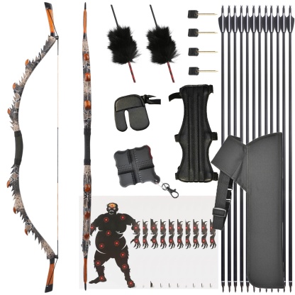 Wooden Takedown Hunting Bow 35/45/55lbs Archery Recurve Bow 