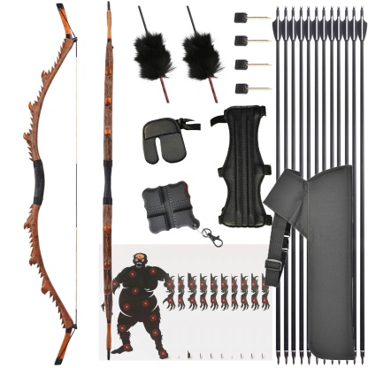 Wooden Takedown Hunting Bow 35/45/55lbs Archery Recurve Bow 