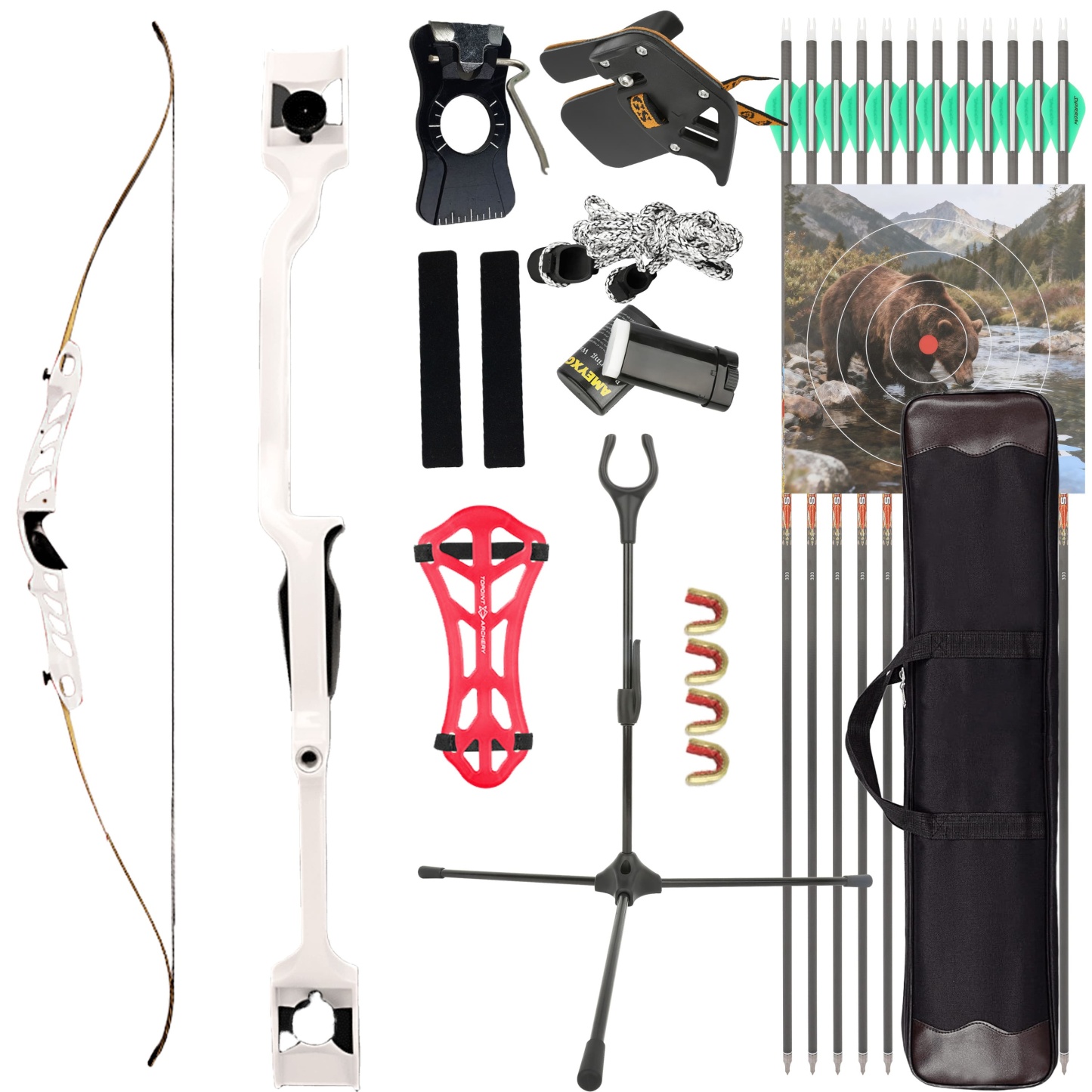 18-38bs Recurve Bow Kit Takedown 68inch Hunting Bow