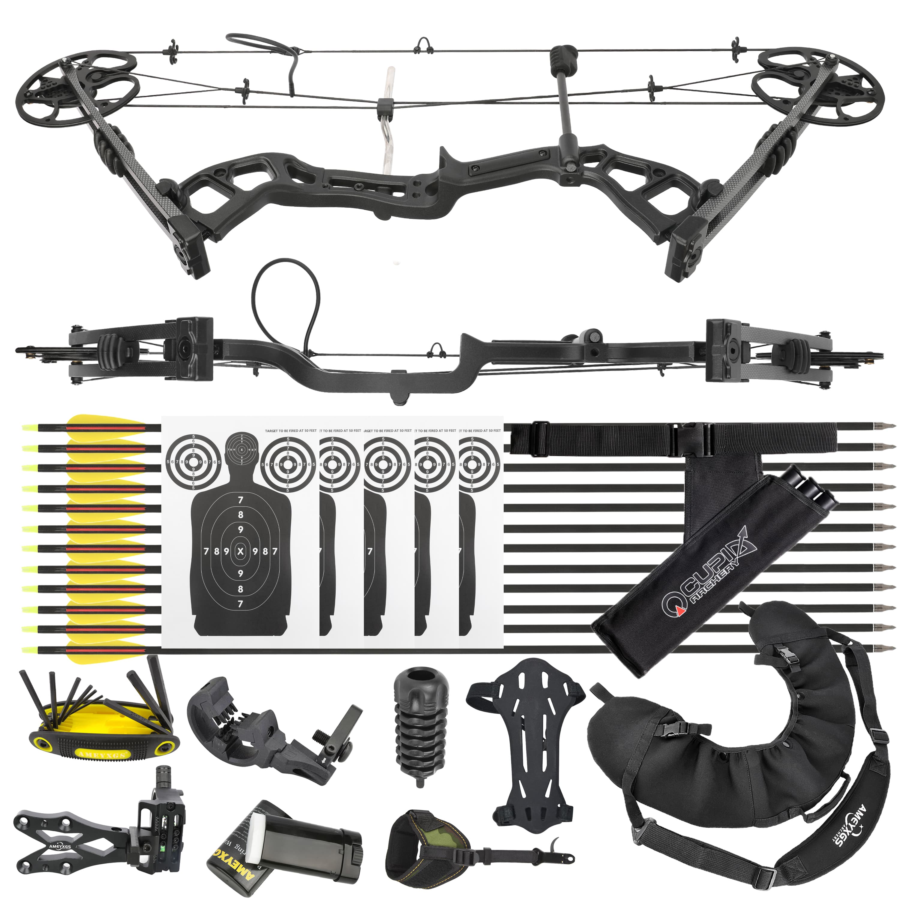 0-70lbs Compound Bow Set Adult Shooting Target Archery