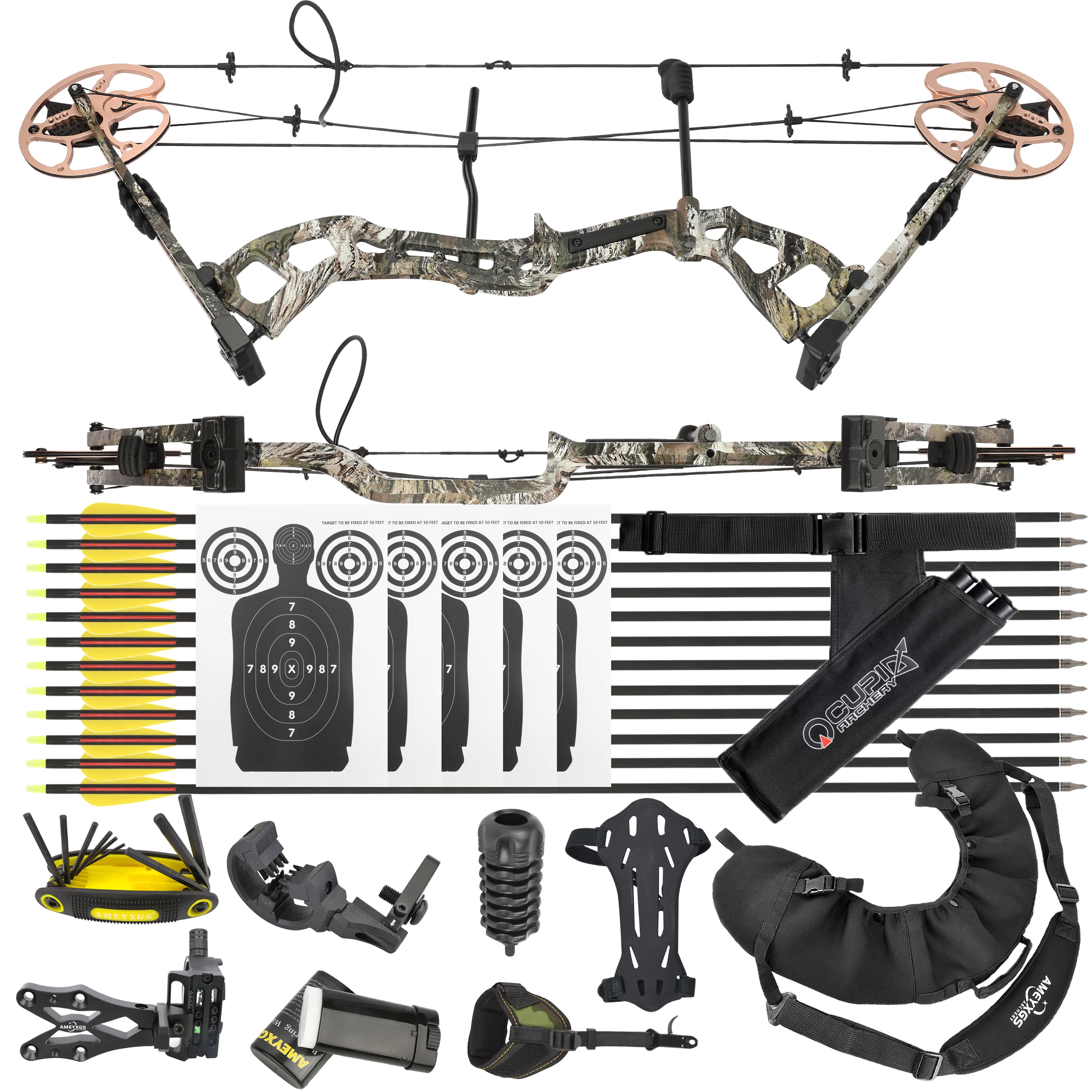0-70lbs Compound Bow Set Adult Shooting Target Archery