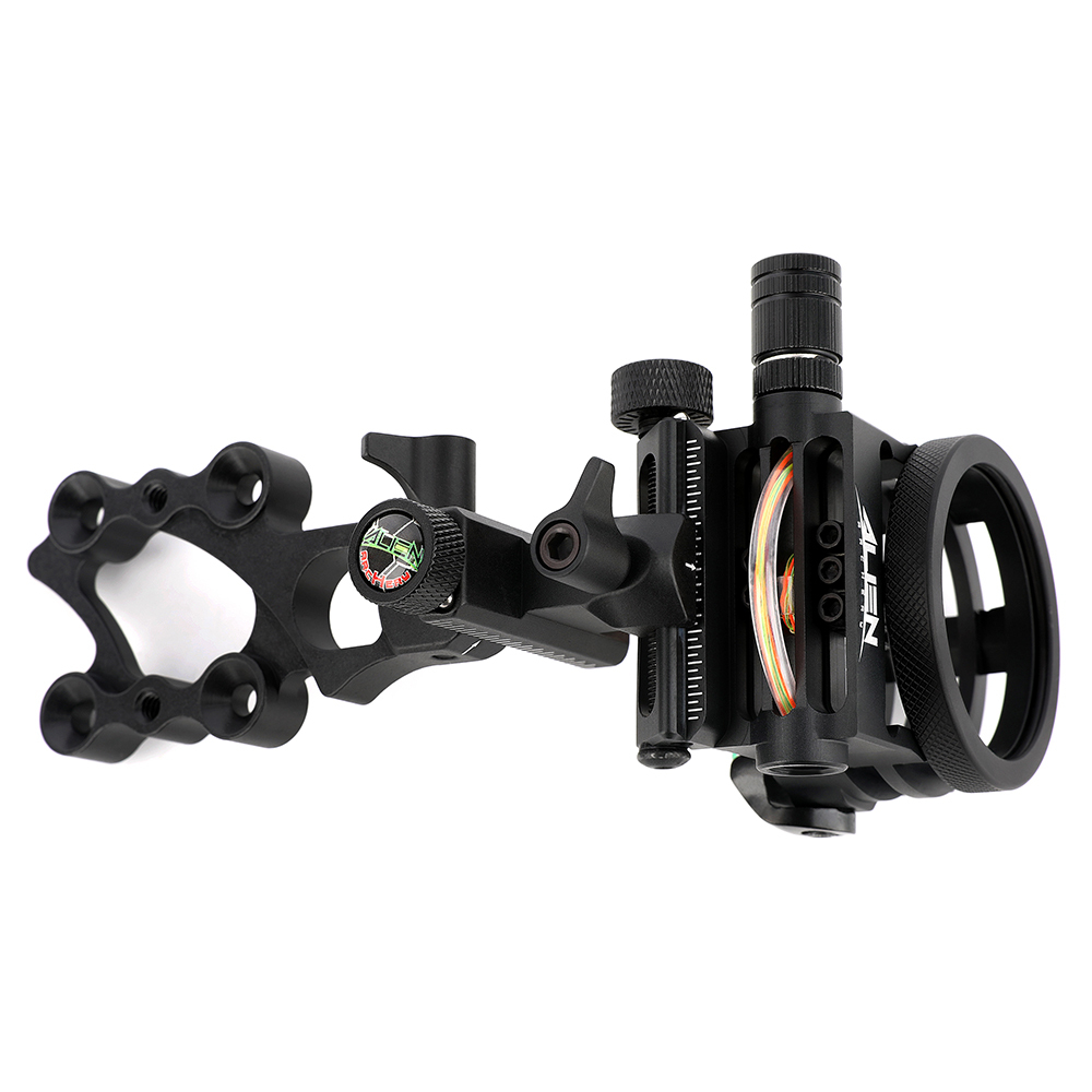AME ARCHERY Alien 5-Pin Bow Sight - CNC Machined, Multi-Fine-Tuning, Short Version