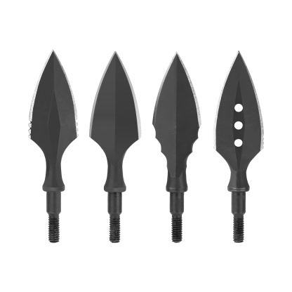 Traditional Archery Broadheads, 200 Grain, High Carbon Steel, 6pcs, 0.68" Cutting Diameter