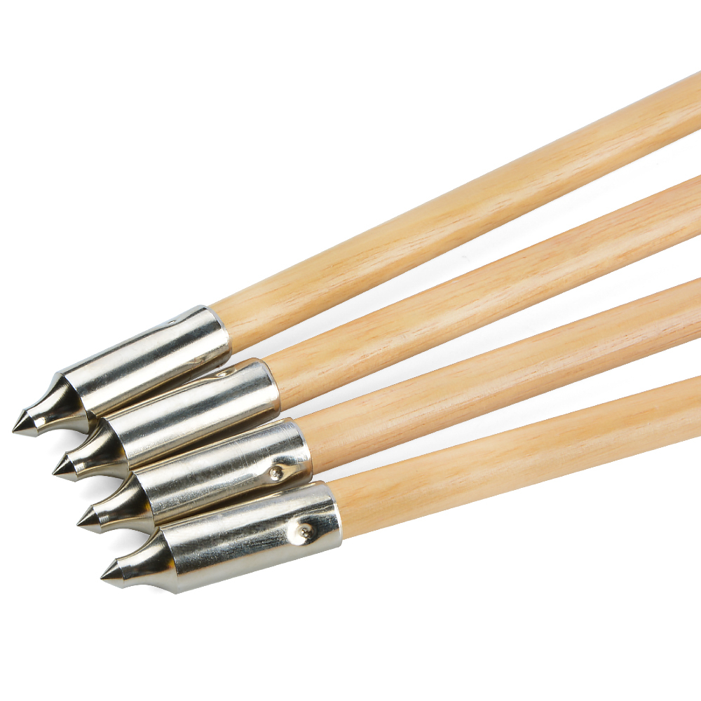 Traditional Indonesian Whitewood Arrows, 32", 8.5mm, Natural Turkey Feathers, 7pcs Set