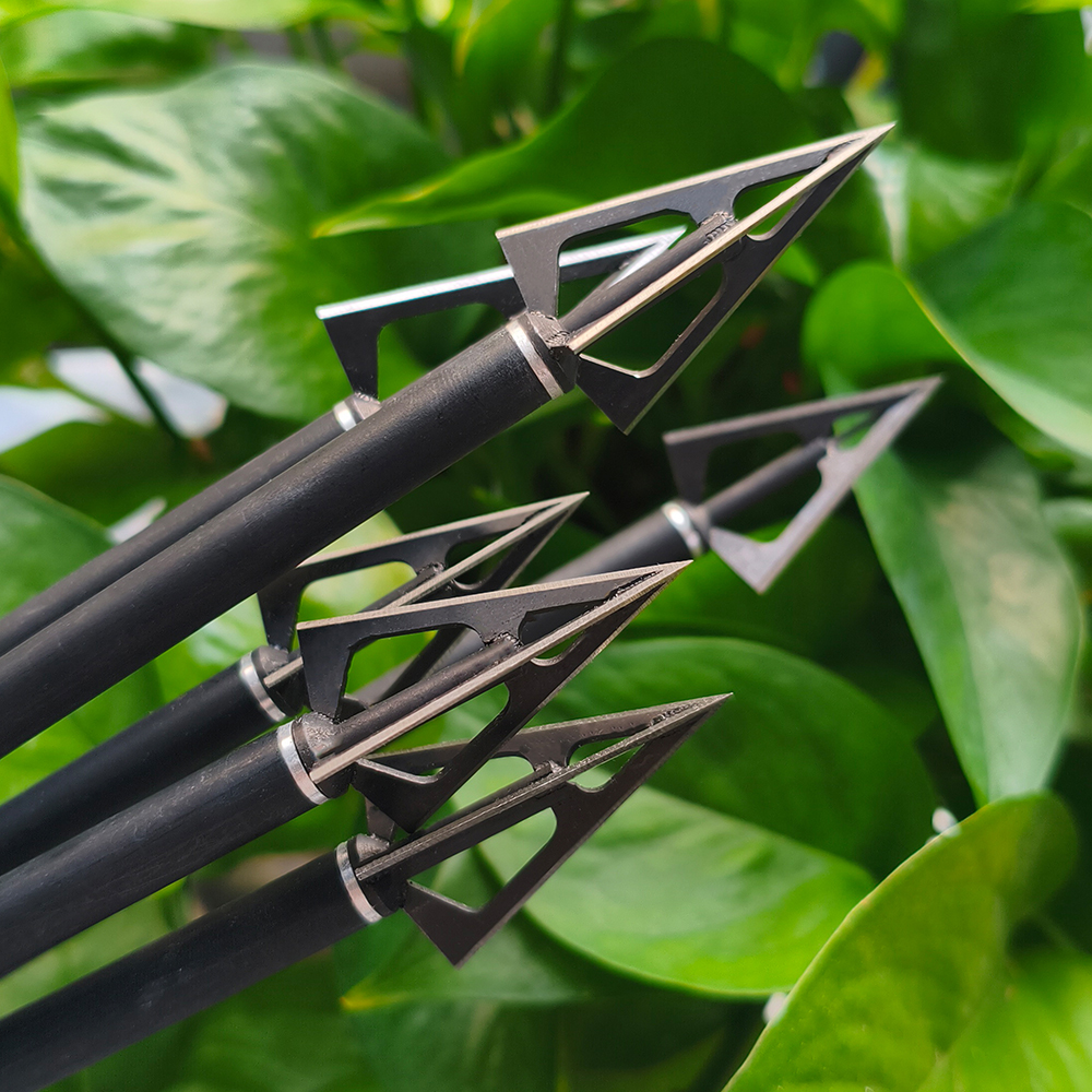 Black Widow Gen 2 Stainless Steel Arrow Broadhead Heavy-Duty for Hunting Arrows(12pcs)
