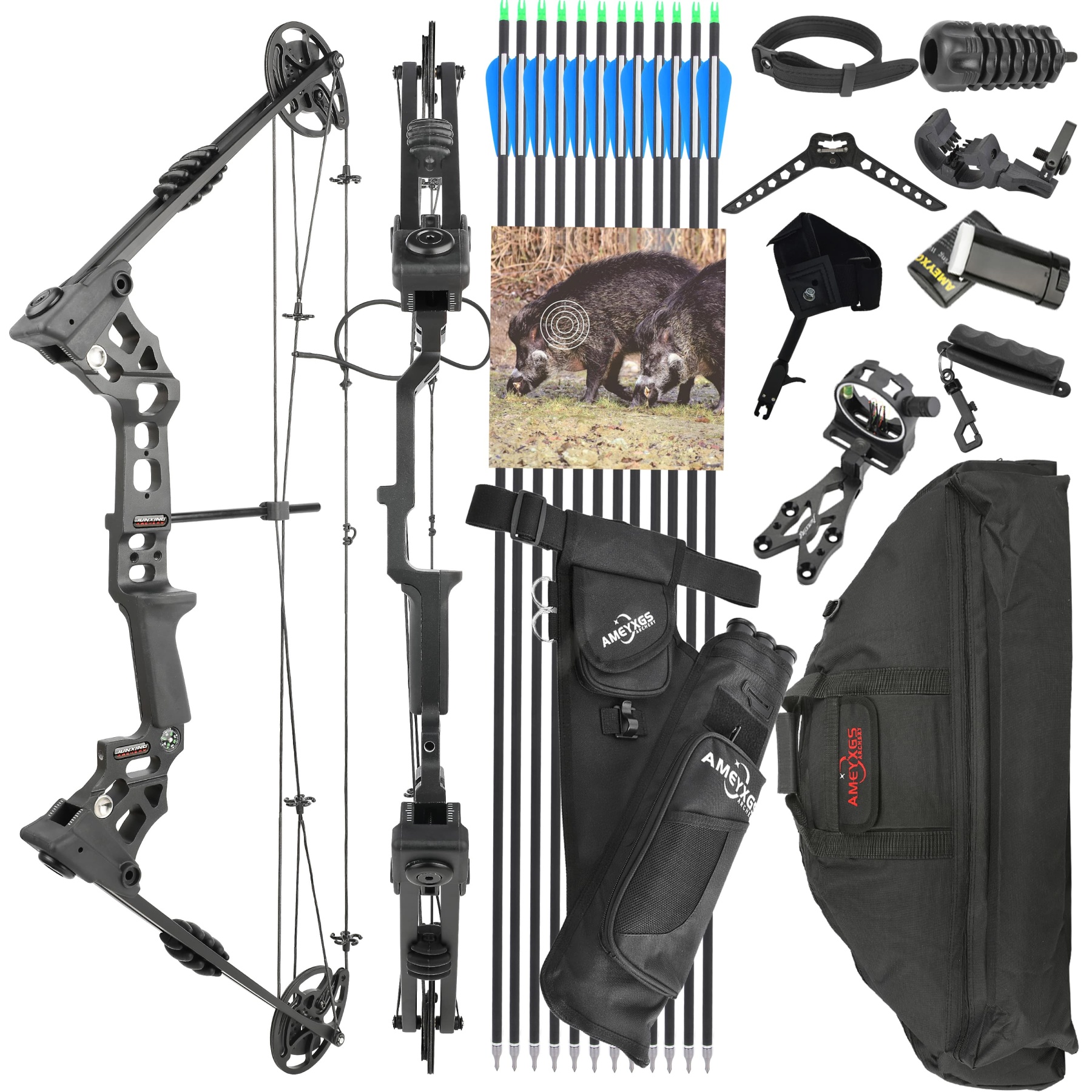 Target 20-70lbs Compound Bow Set Shooting Archery LH RH 