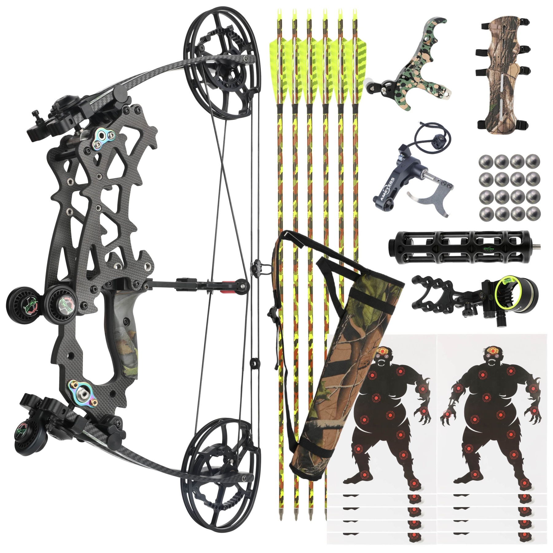 40-70lbs Compound Bow Set Shooting Target Archery
