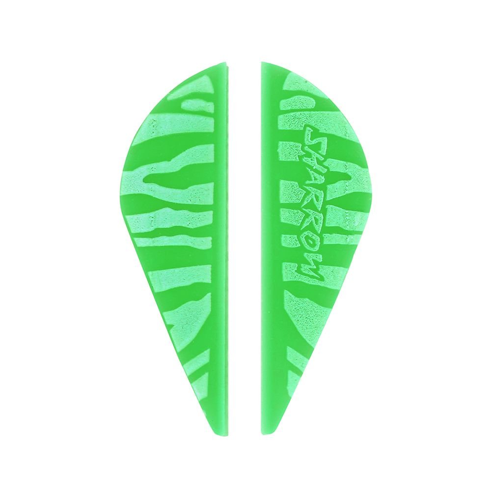 AME Archery Water Drop Zebra Print Rubber Feather – 2 Inch (50pcs)