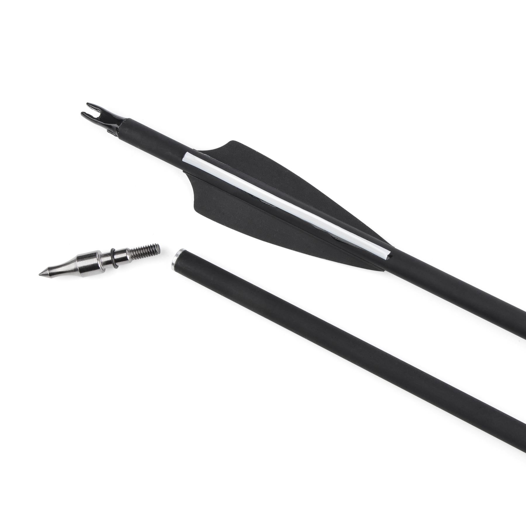 Archery Mixed Carbon Arrows 500 Spine – 12 pcs, 100 Grain, 3" Rubber Vanes