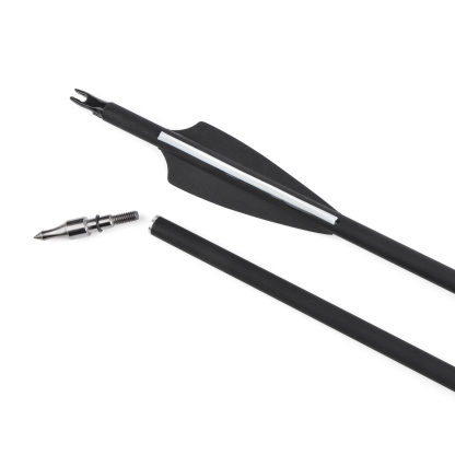 Archery Mixed Carbon Arrows 500 Spine – 12 pcs, 100 Grain, 3" Rubber Vanes