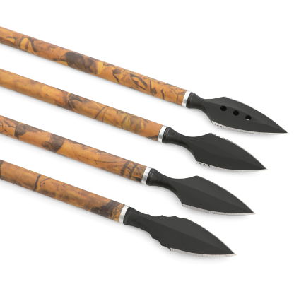 Traditional Archery Broadheads, 200 Grain, High Carbon Steel, 6pcs, 0.68" Cutting Diameter